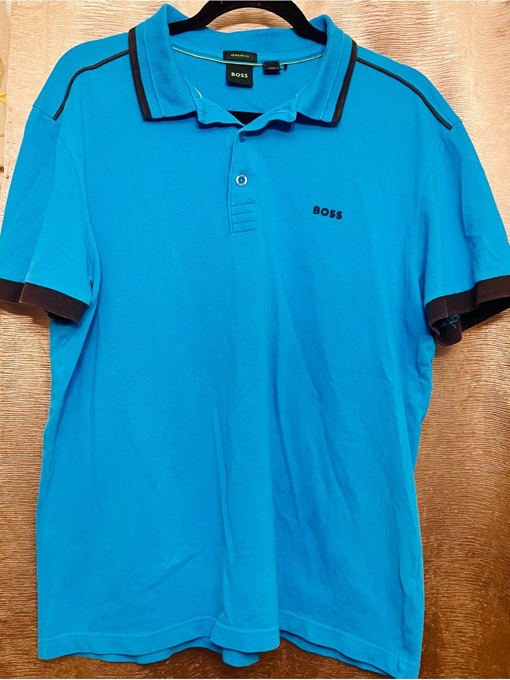 Boss Bright Blue Polo with Black Trim